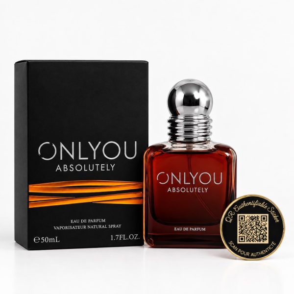ONLYOU AVEC QR CODE (Un parfum de 50ML sur-mesure dont le QR code gravé sur le flacon réveille vos plus beaux souvenirs en photos, vidéos et audio.)